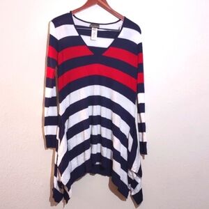 SLIGHTLY USED TOMMY BAHAMA RED WHITE AND BLUE SIZE M SWIM COVER UP